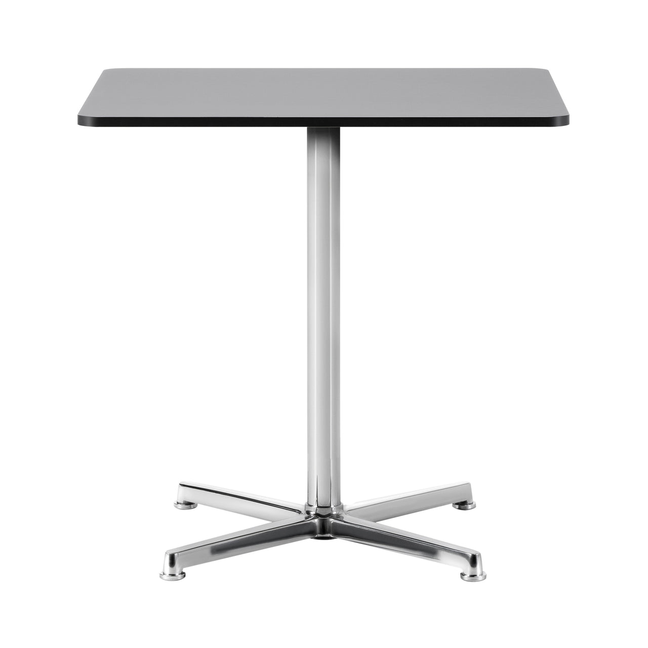 Pato Table: Rectangle + Polished Aluminum + Black Lacquered