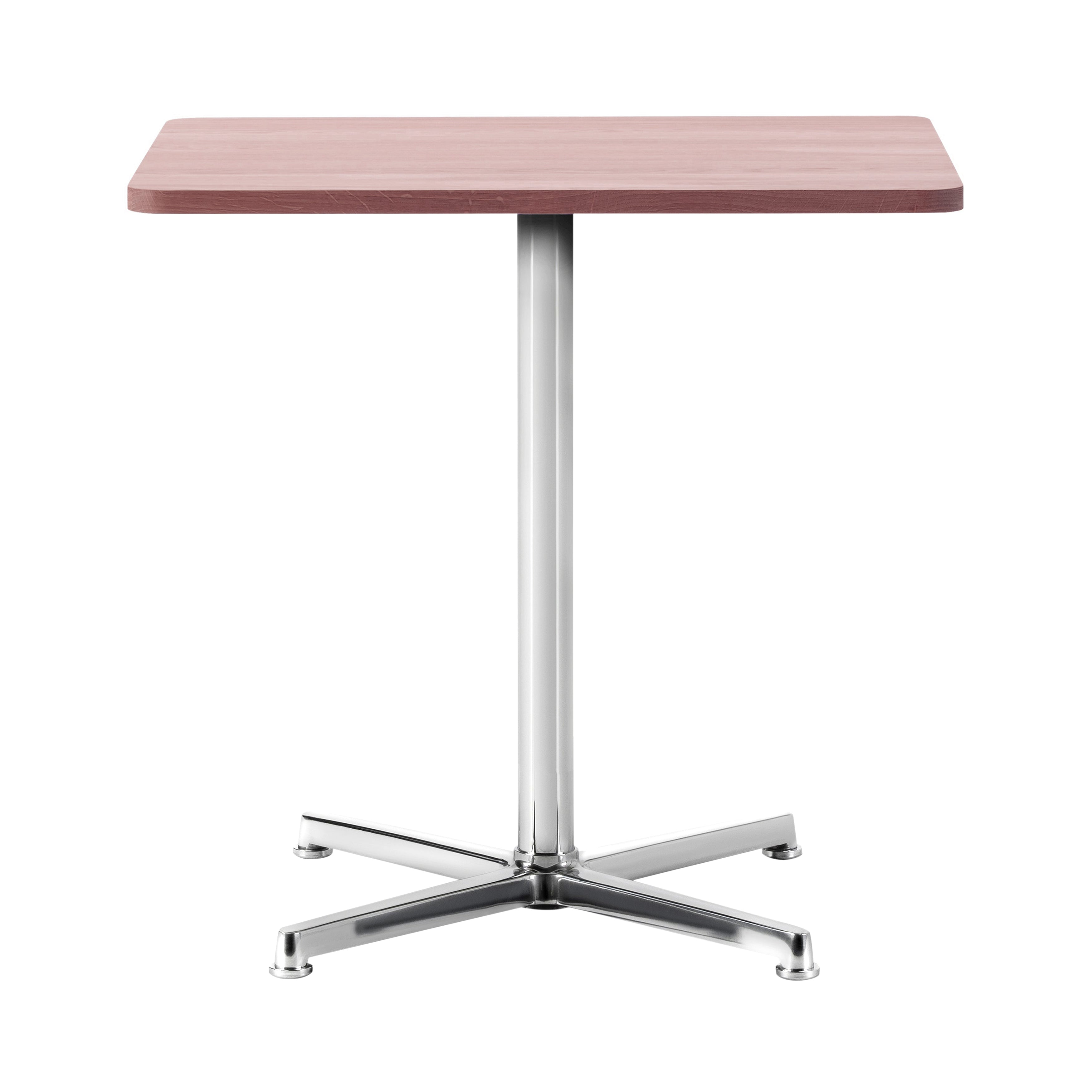 Pato Table: Rectangle + Polished Aluminum + Smoked Oiled Oak