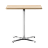 Pato Table: Rectangle + Polished Aluminum + Light Oiled Oak