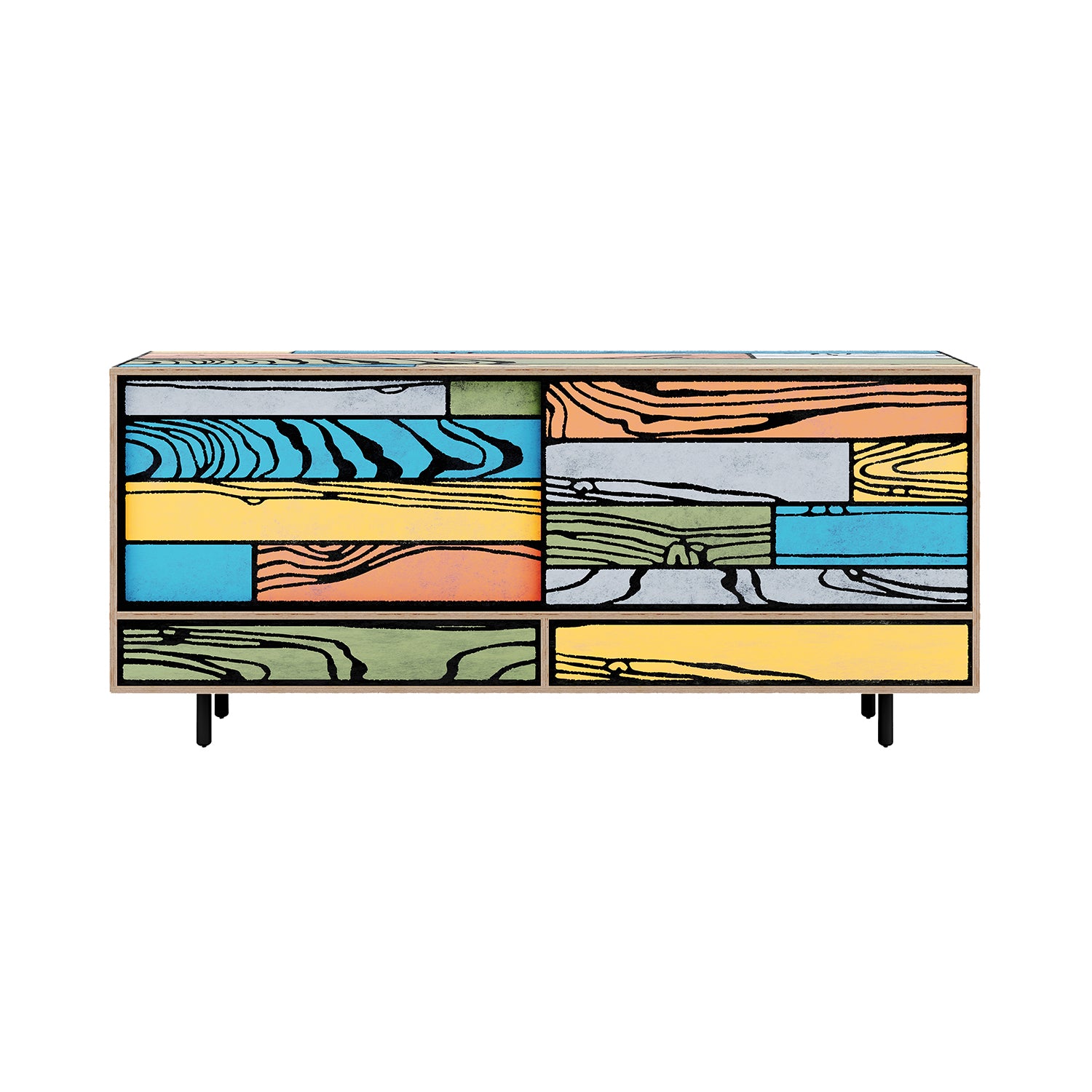 Wrongwoods Credenza: Five Color Palm Springs