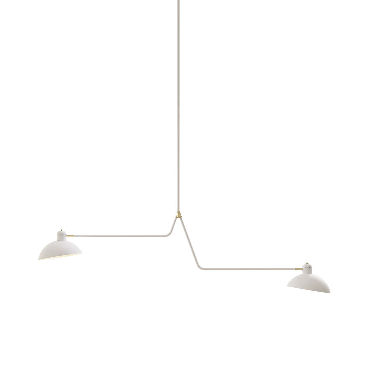 Waldorf Suspension Lamp: Double + Brass