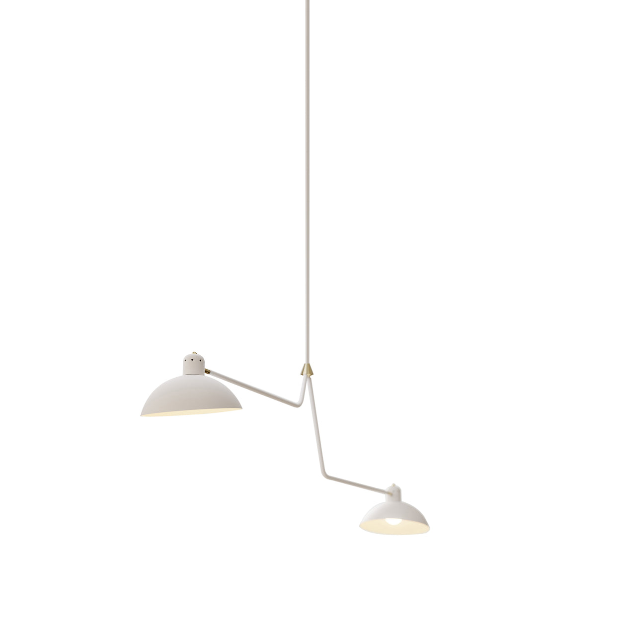 Waldorf Suspension Lamp: Double + Brass