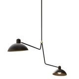 Waldorf Suspension Lamp: Black + Brass