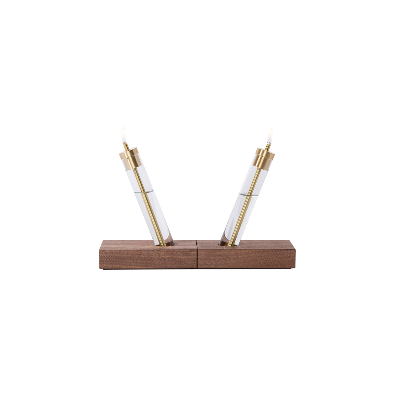 Migration Oil Candle: Set of 2 + Walnut + Brass