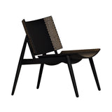 Dama-T Lounge Chair: White + Black + Black Maple