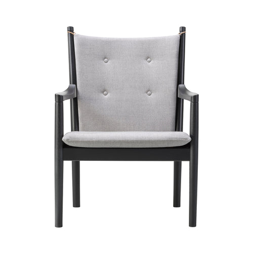 Wegner 1788 Easy Chair: Black Lacquered Oak