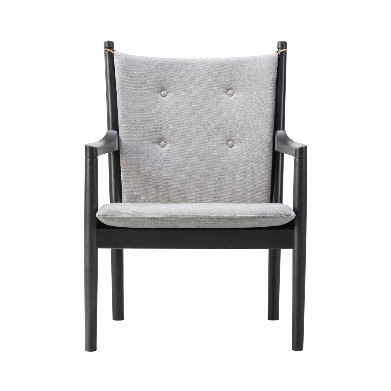 Wegner 1788 Easy Chair: Black Lacquered Oak