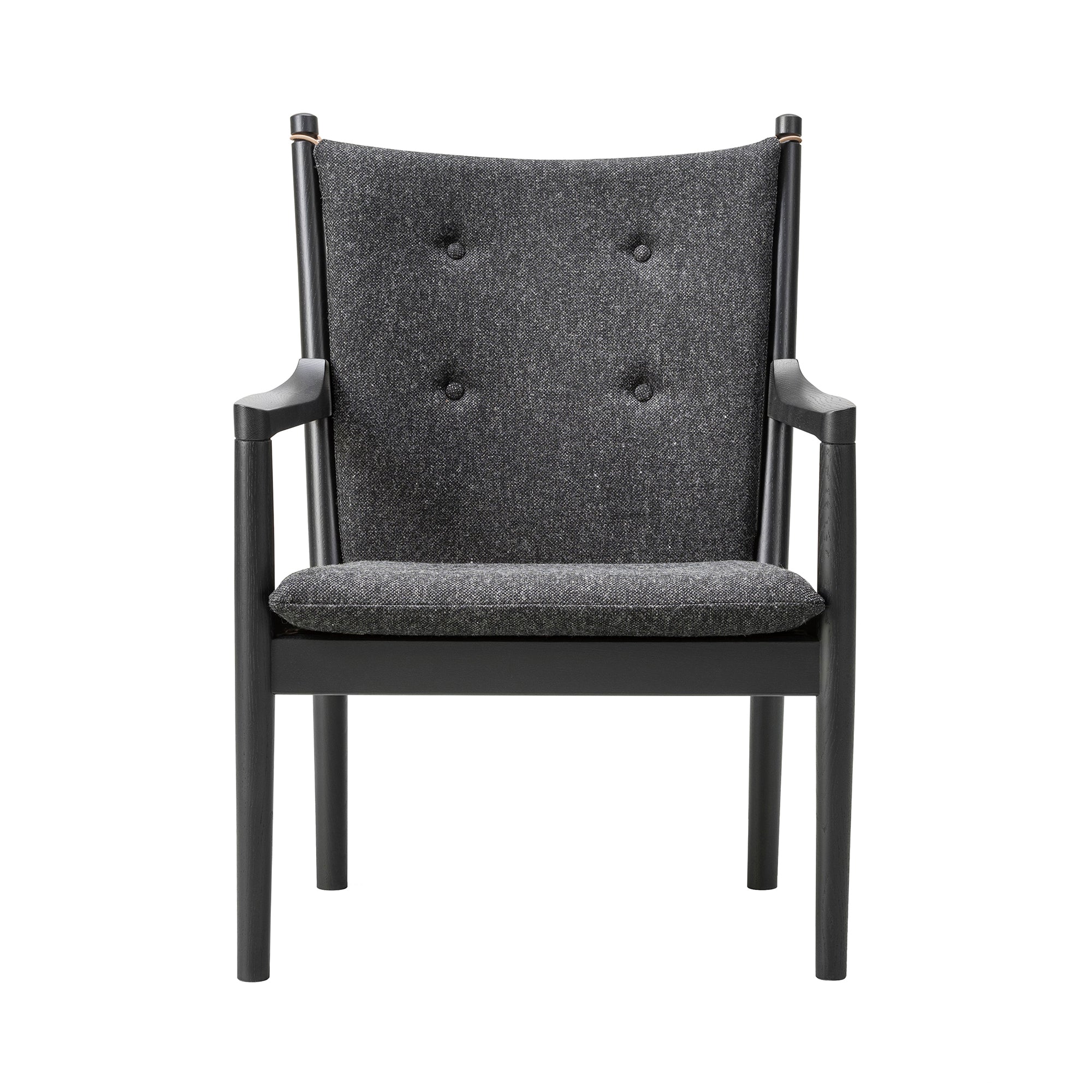 Wegner 1788 Easy Chair: Black Lacquered Oak