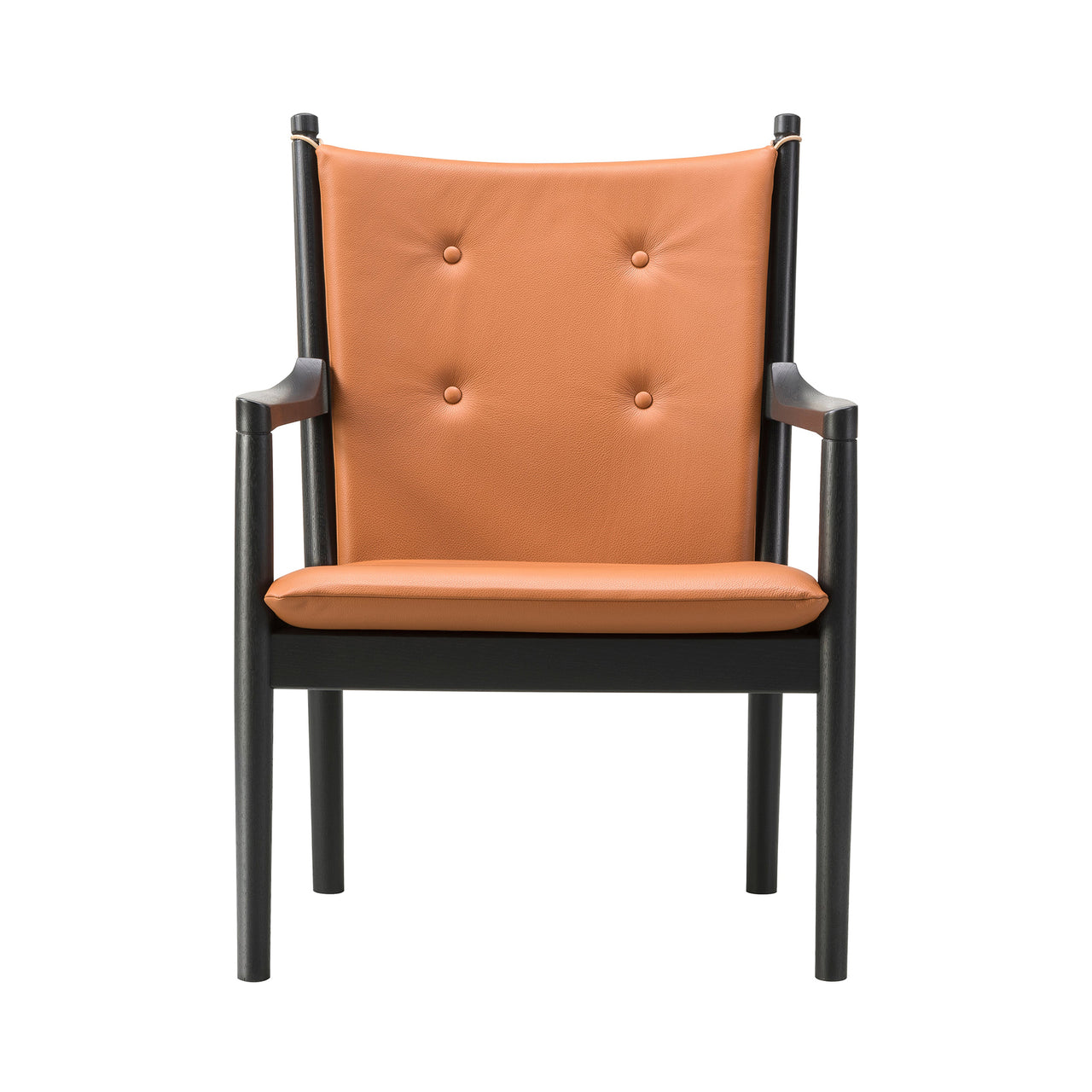 Wegner 1788 Easy Chair: Black Lacquered Oak