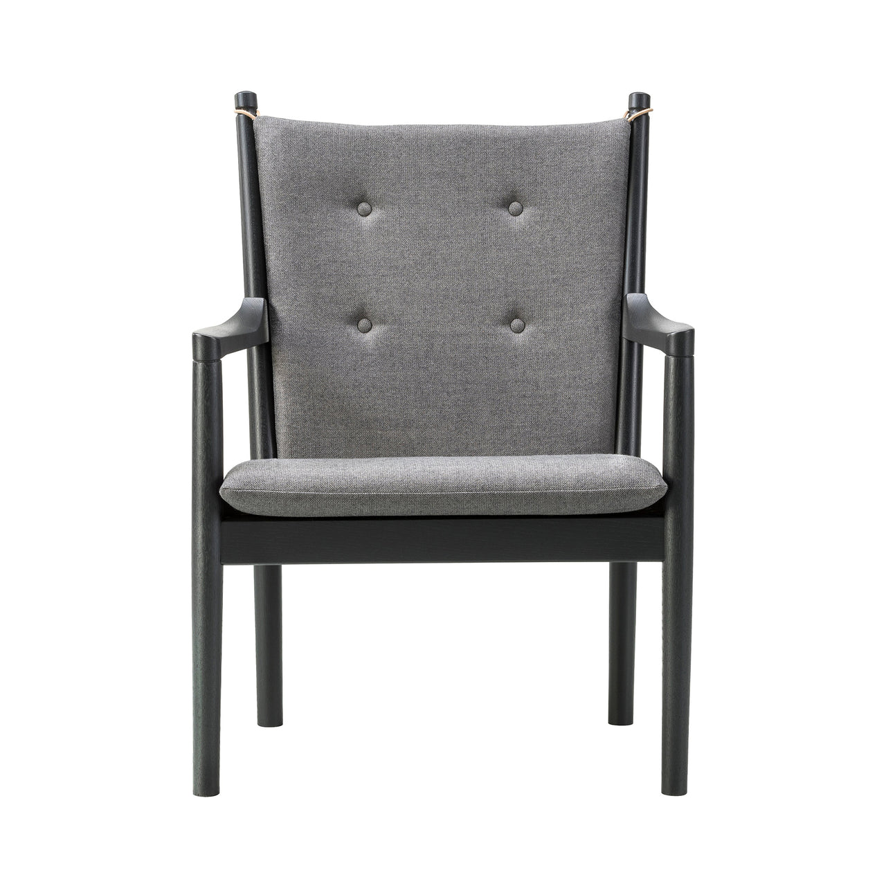 Wegner 1788 Easy Chair: Black Lacquered Oak