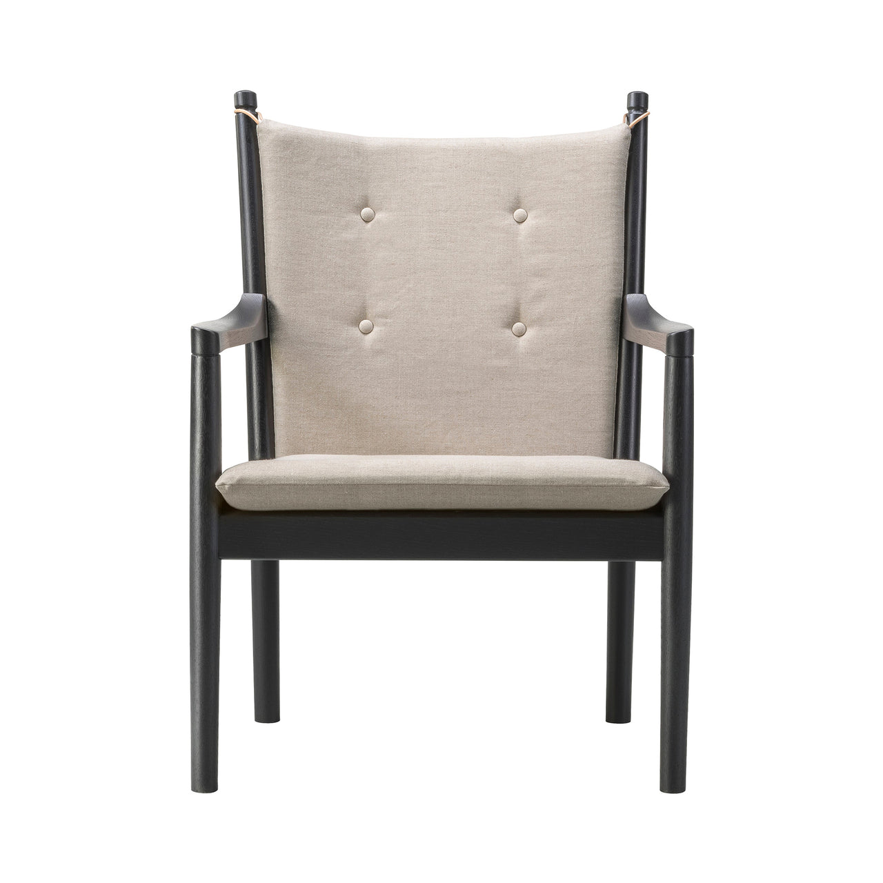 Wegner 1788 Easy Chair: Black Lacquered Oak