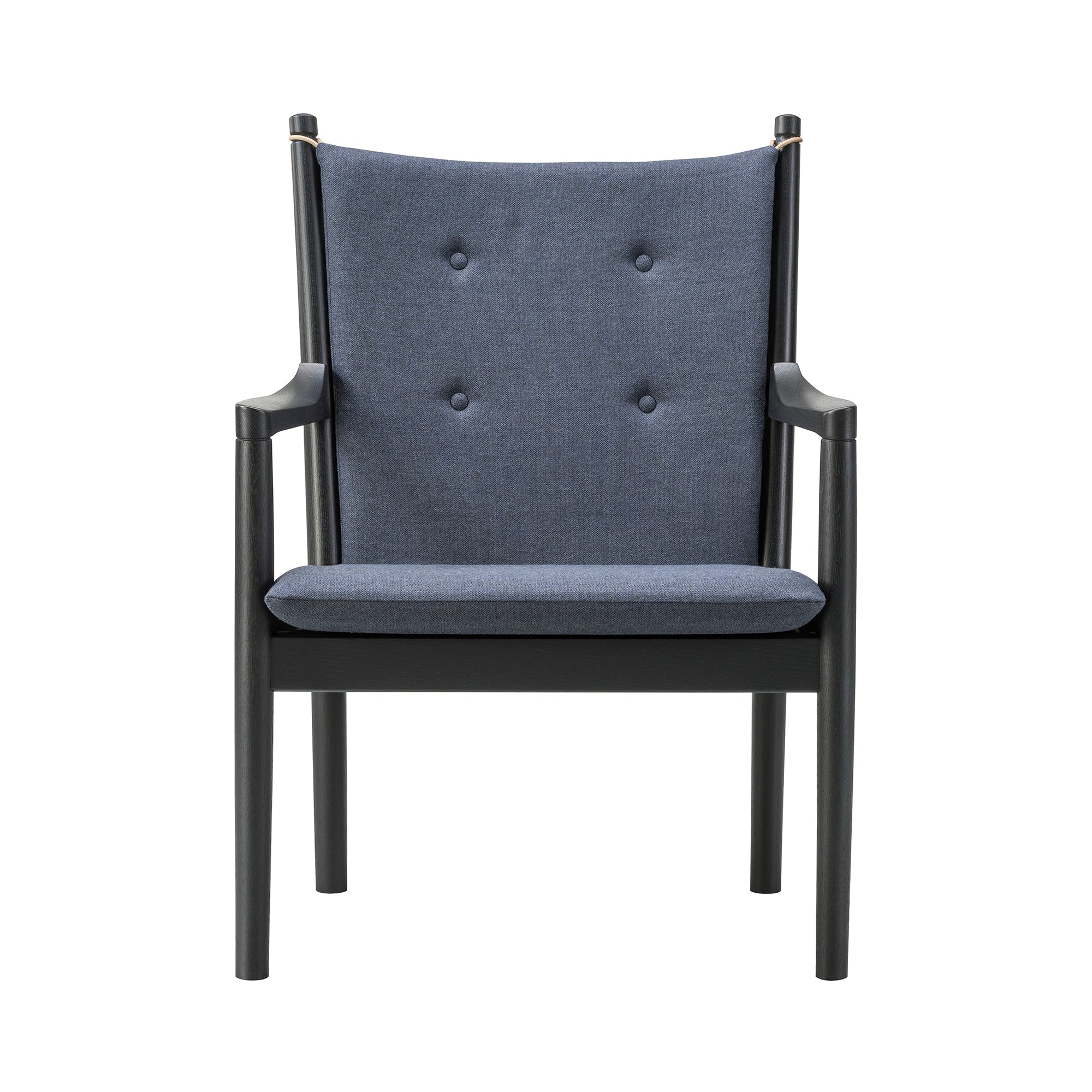 Wegner 1788 Easy Chair: Black Lacquered Oak