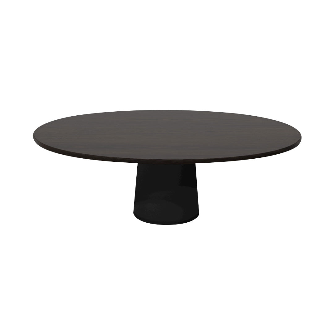 Container Oval Table: Small + Wenge Stained + Black