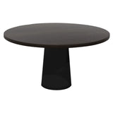 Container Round Table: Large + Cable Feed + Wenge Stained + Black