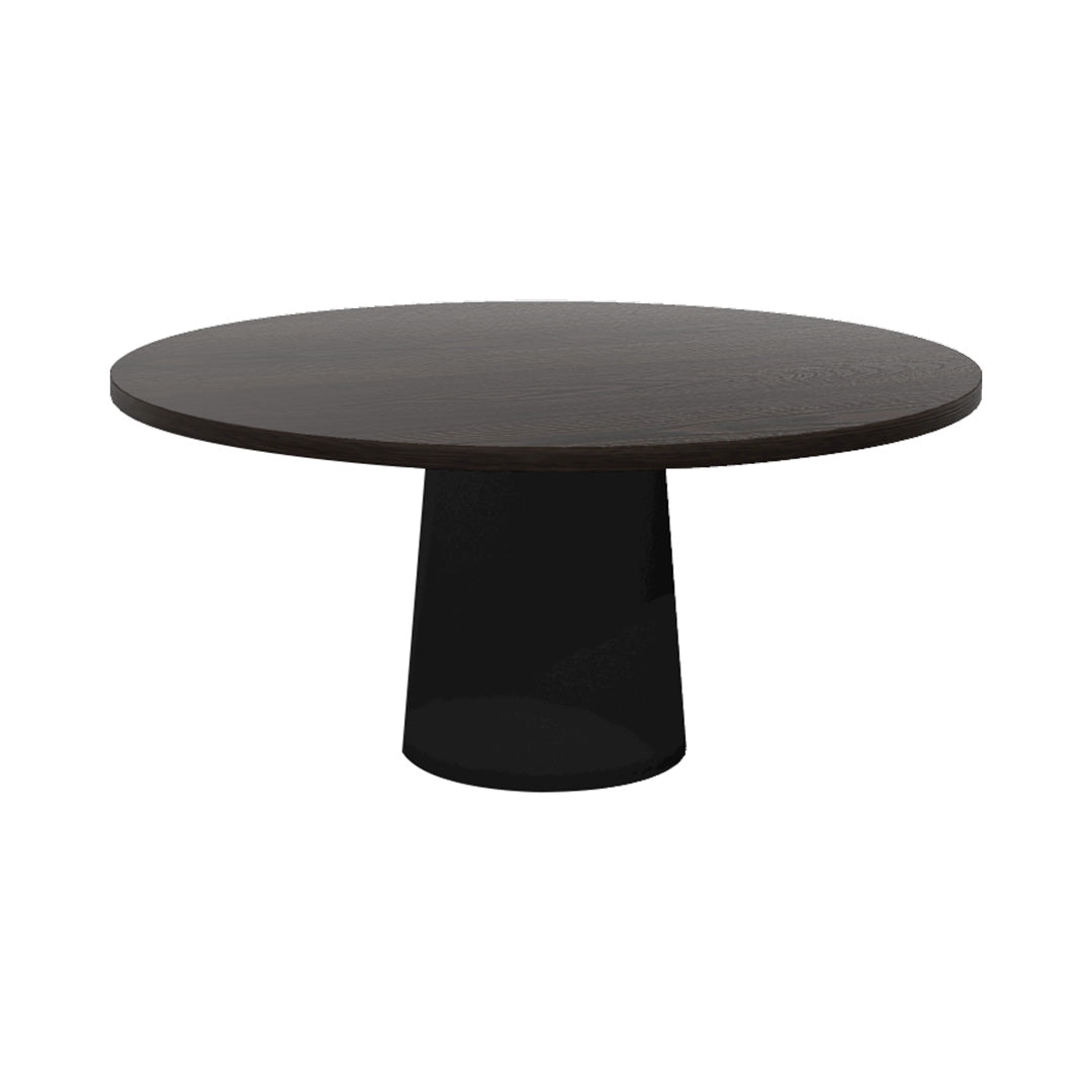 Container Round Table: Extra Large + Cable Feed + Wenge Stained + Black