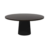 Container Round Table: Extra Large + Cable Feed + Wenge Stained + Black