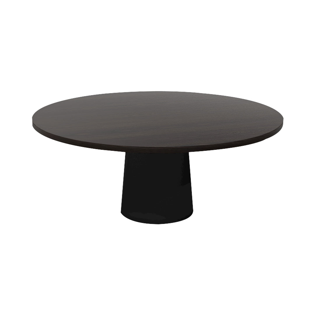 Container Round Table: XXL + Cable Feed + Wenge Stained + Black