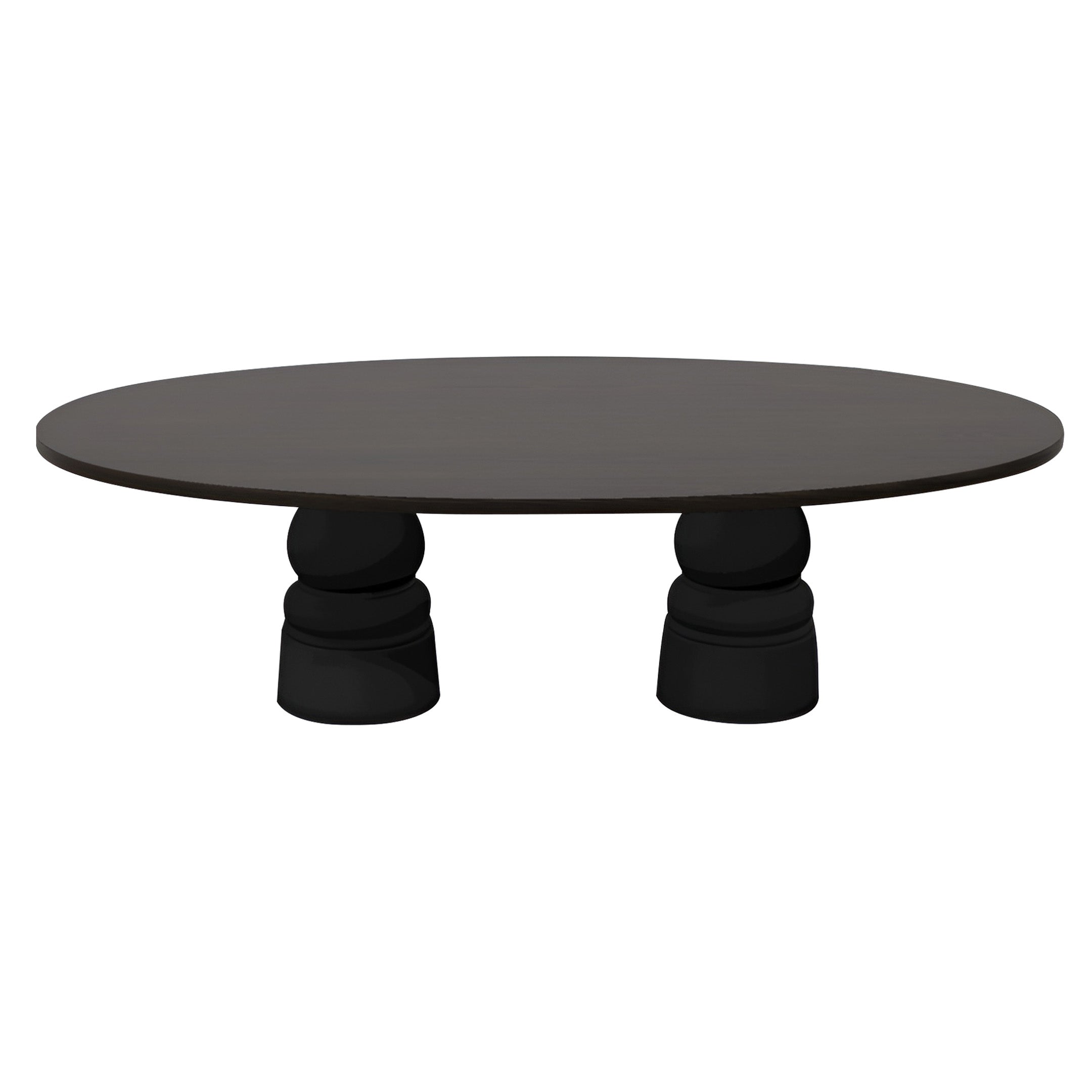 Container Oval Table: Large + New Antiques + Wenge Stained + Black