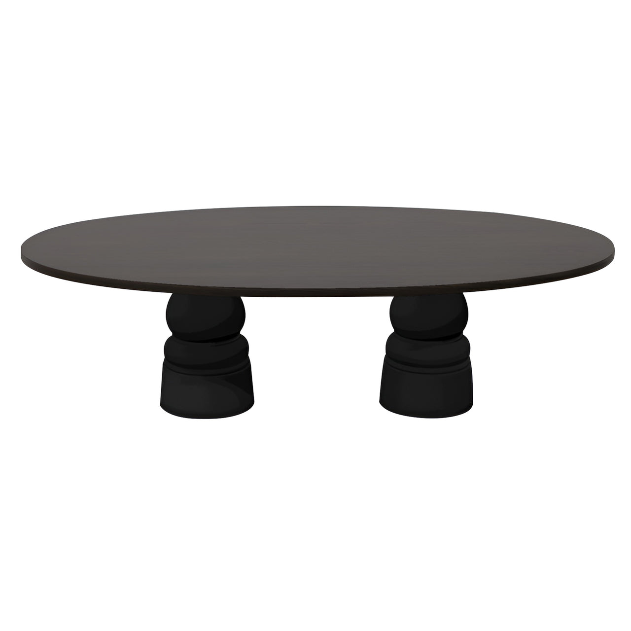 Container Oval Table: Large + New Antiques + Wenge Stained + Black