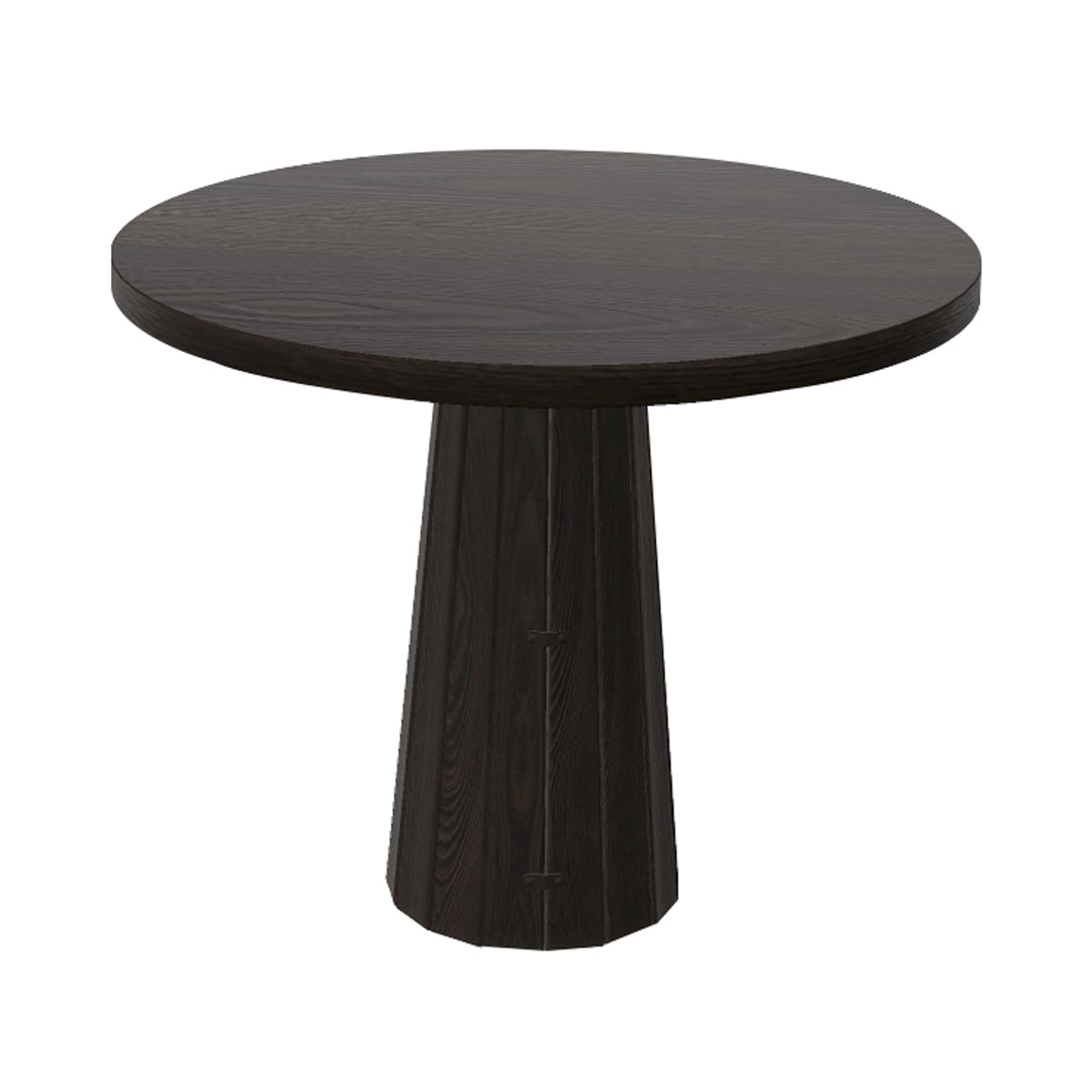 Container Round Table: Small + Bodhi Cover + Wenge Stained + Grey