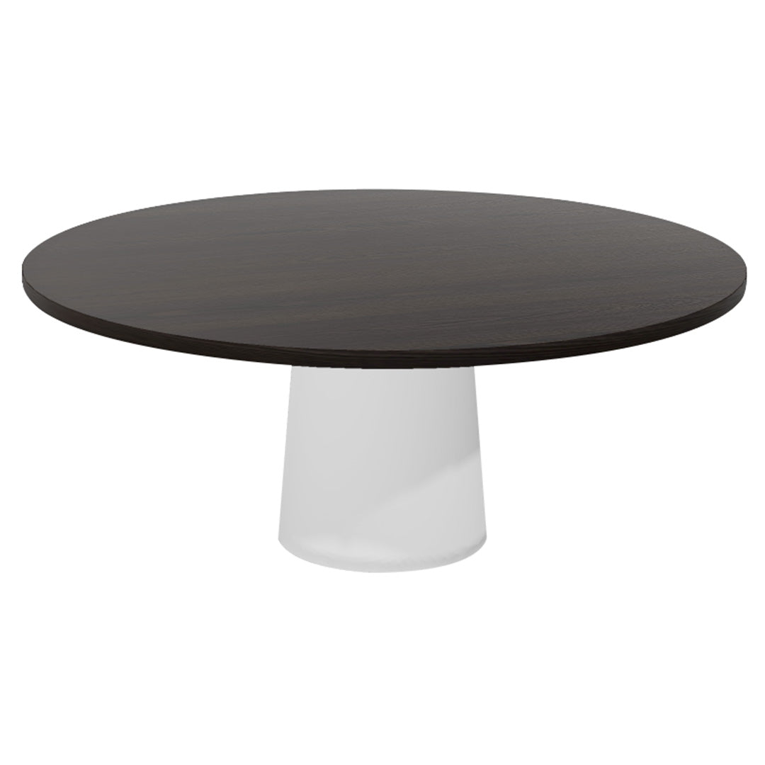 Container Round Table: XXL + Wenge Stained + White