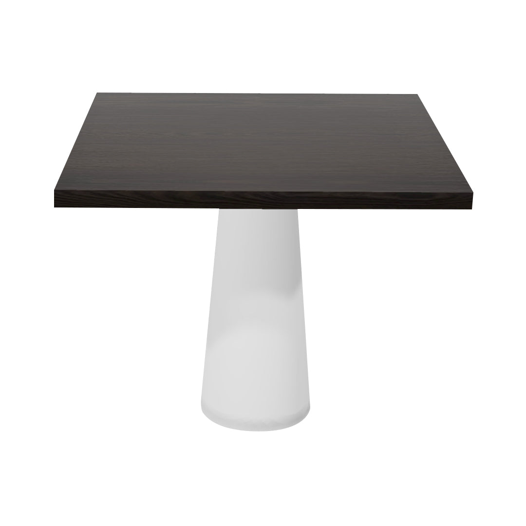 Container Square Table: Large + Wenge Stained + White