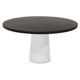 Container Round Table: Large + Cable Feed + Wenge Stained + White