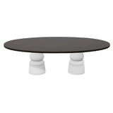 Container Oval Table: Large + New Antiques + Wenge Stained + White
