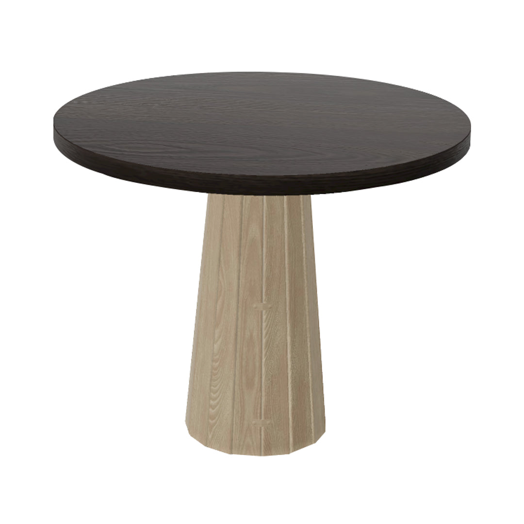 Container Round Table: Small + Bodhi Cover + Wenge Stained + White Wash