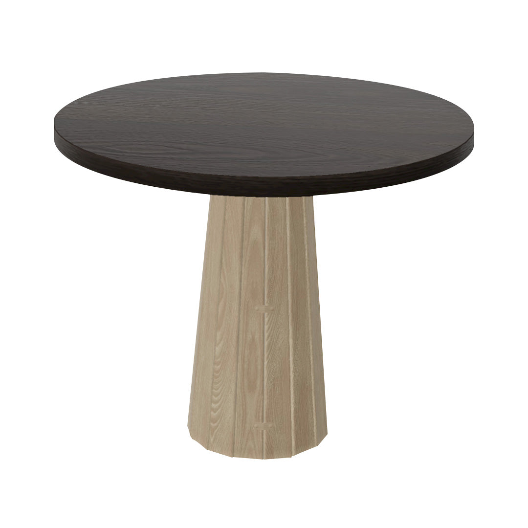 Container Round Table: Small + Bodhi Cover + Wenge Stained + White Wash
