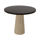 Container Round Table: Small + Bodhi Cover + Wenge Stained + White Wash