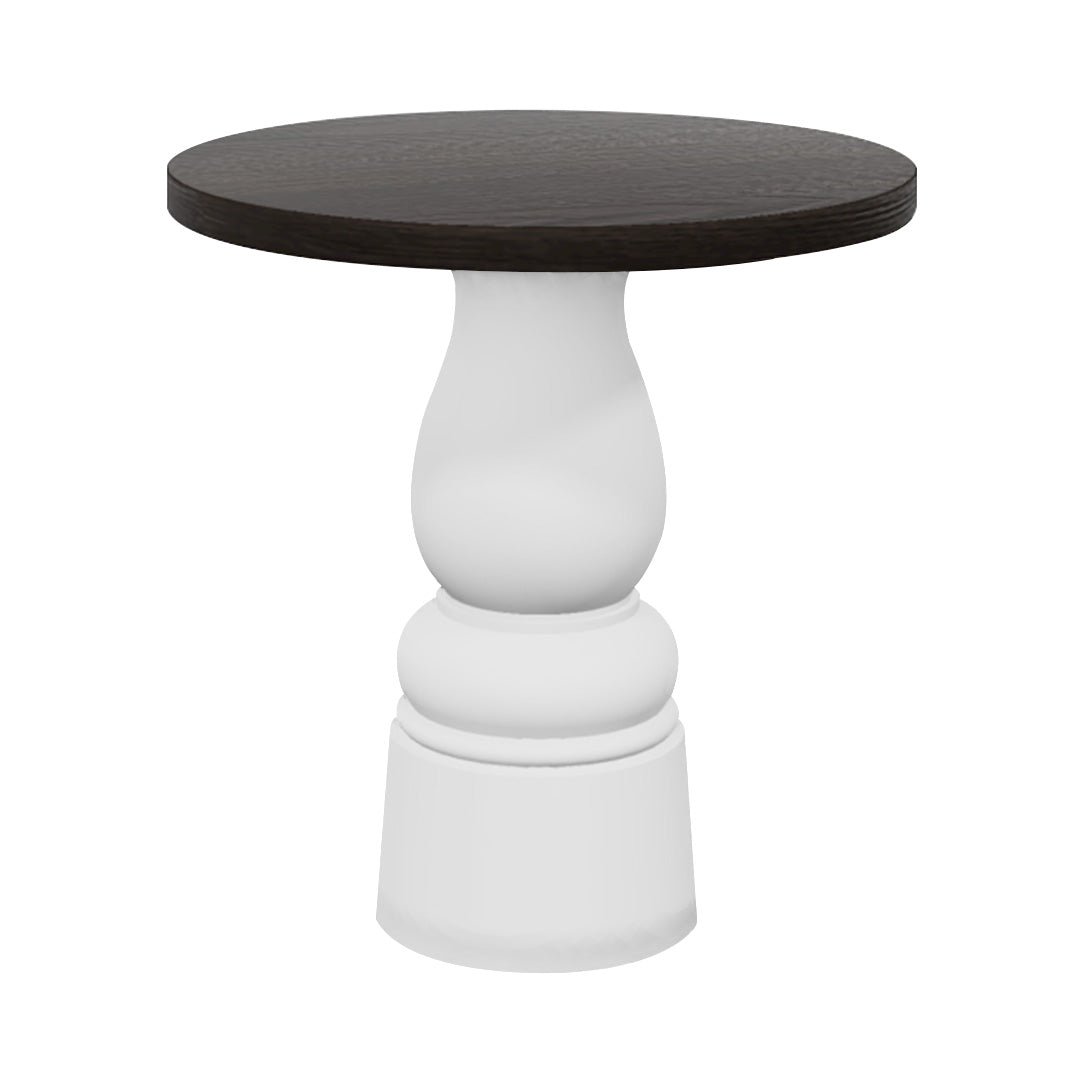 Container Round Table: Extra Small + New Antiques + Wenge stained + White
