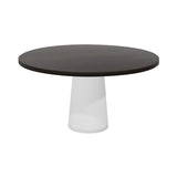 Container Round Table: Large + Wenge Stained + White