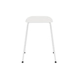 Fiber Stool: Tube Base: White + Natural White