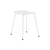 Fiber Stool: Tube Base: White + Natural White