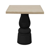 Container Square Table: Small + New Antiques + White Wash Stained + Black