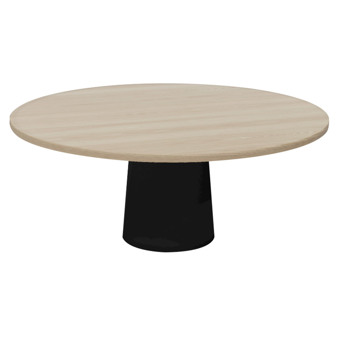 Container Round Table: XXL + White Wash Stained + Black