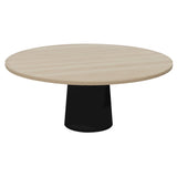 Container Round Table: XXL + White Wash Stained + Black