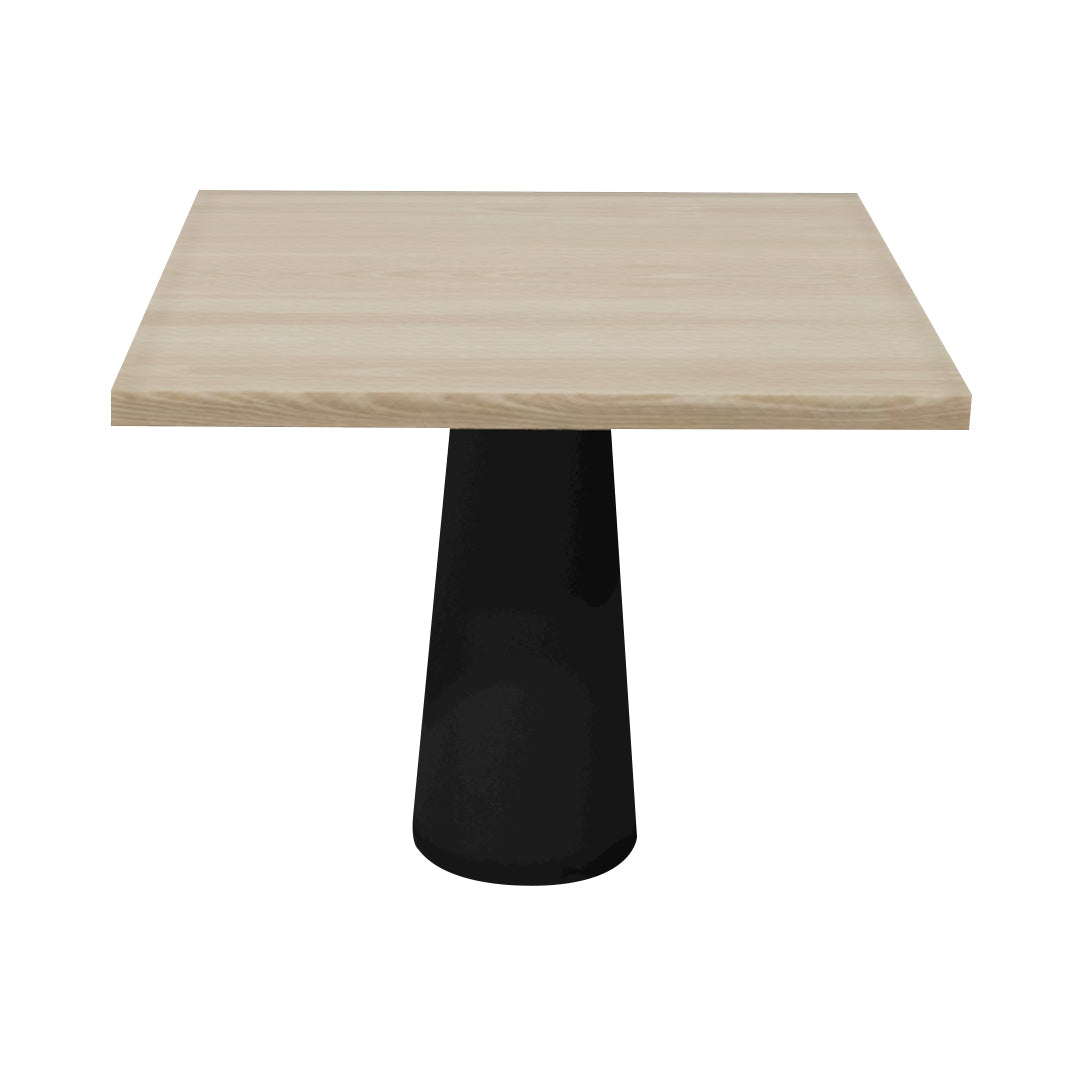 Container Square Table: Large + White Wash Stained + Black