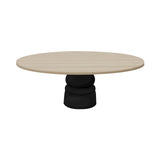 Container Oval Table: Small + New Antiques + White Wash Stained + Black