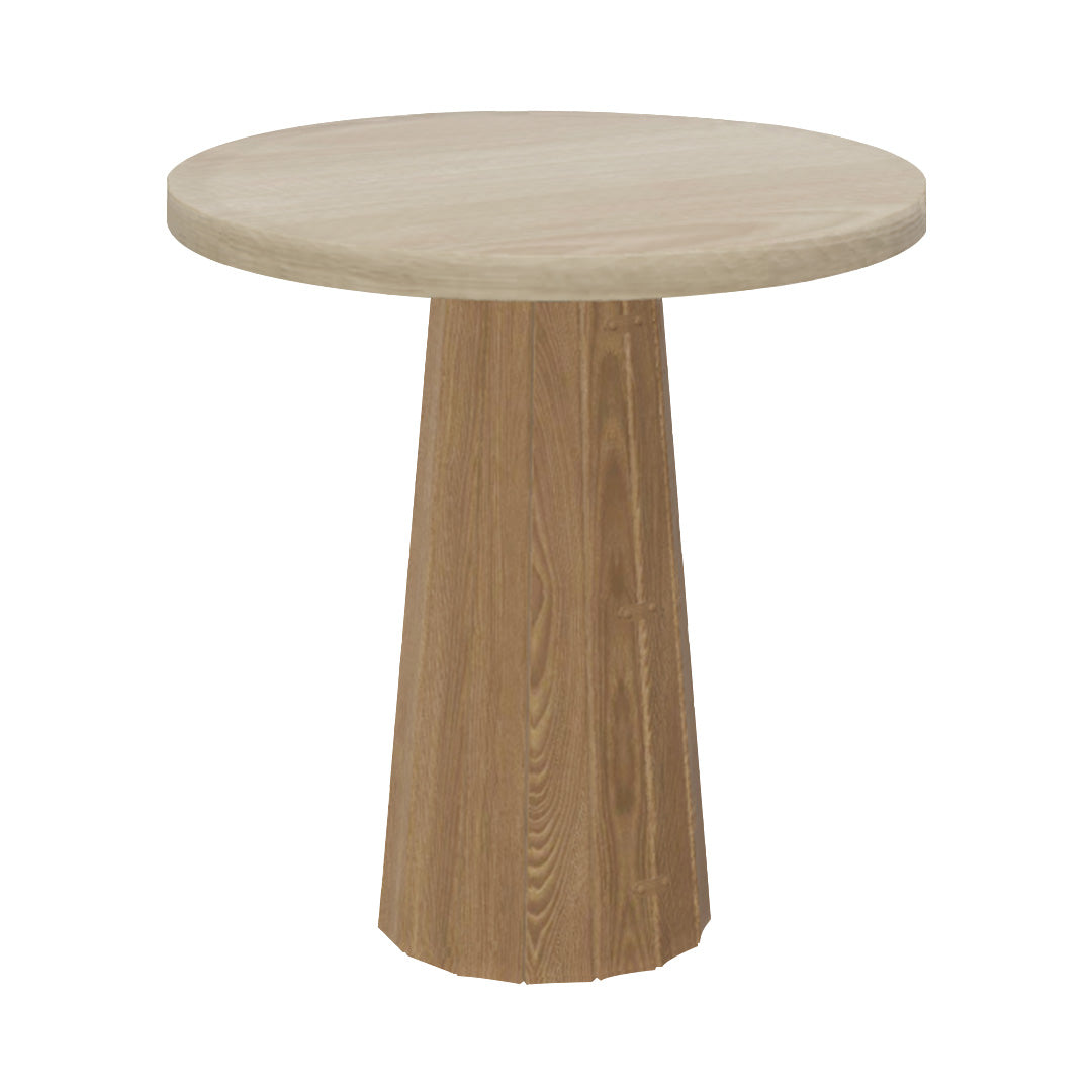 Container Round Table: Extra Small + Bodhi Cover + White Wash Stained + Natural Oil
