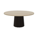 Container Round Table: Extra Large + Bodhi Cover + White Wash Stained + Wenge