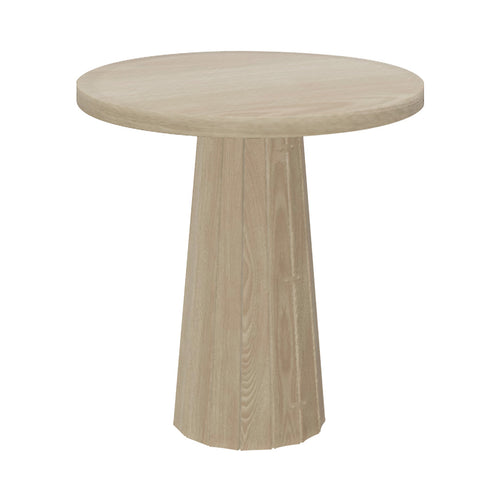 Container Round Table: Extra Small + Bodhi Cover + White Wash Stained + White wash