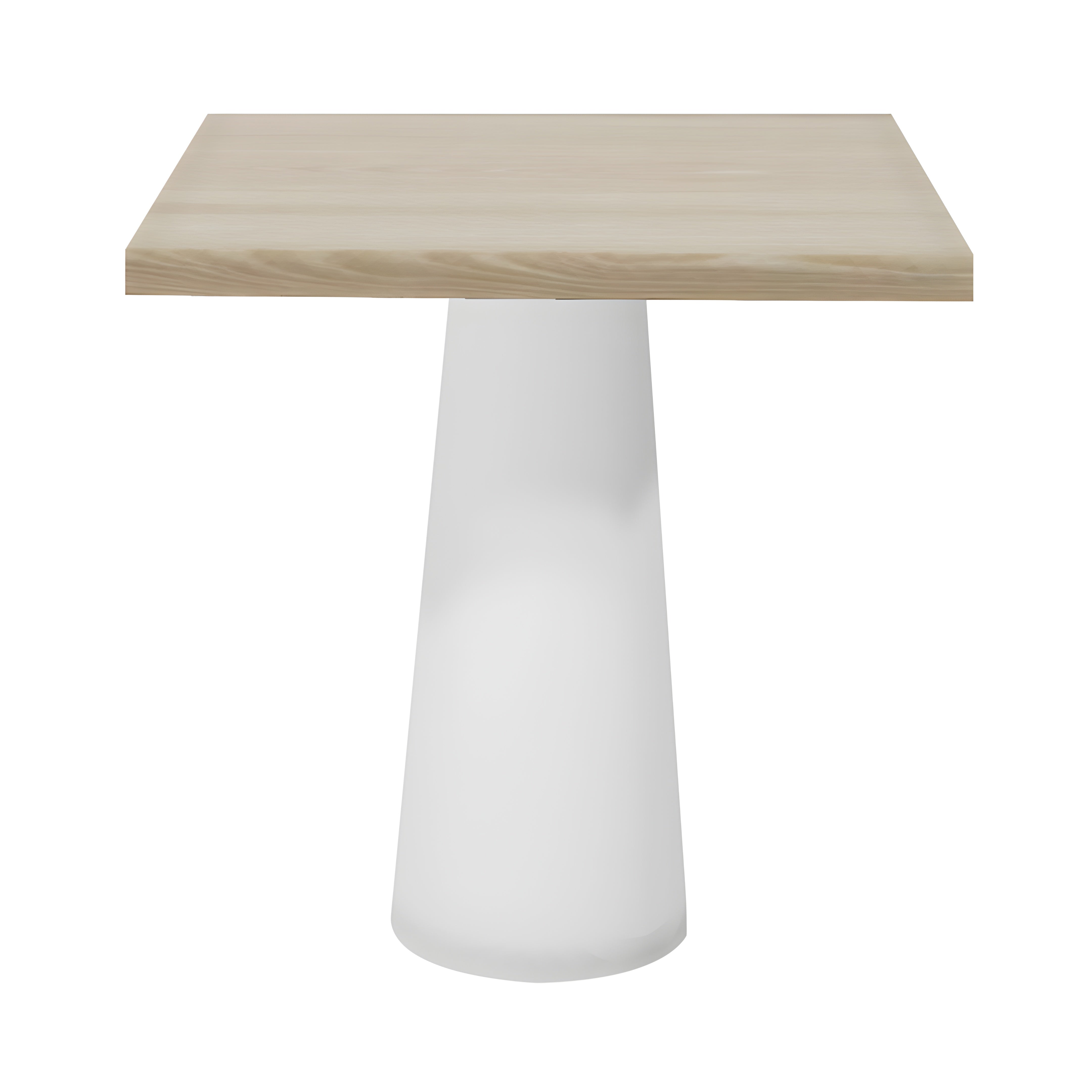 Container Square Table: Small + White Wash Stained + White