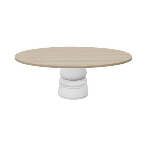 Container Oval Table: Small + New Antiques + White Wash Stained + White