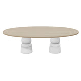 Container Oval Table: Large + New Antiques + White Wash Stained + White