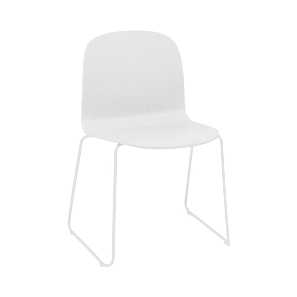 Visu Chair: Sled Base + White