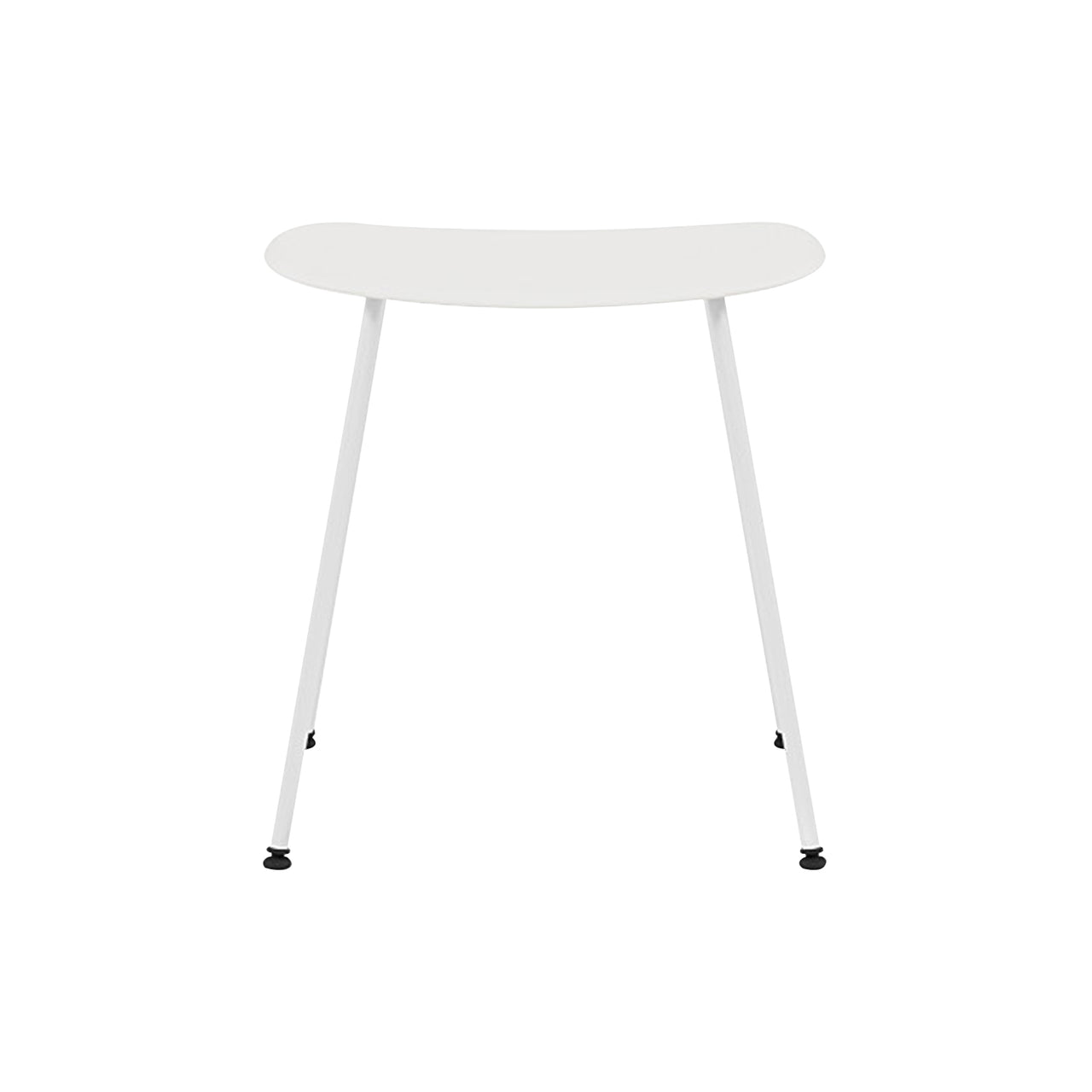 Fiber Stool: Tube Base: White + Natural White