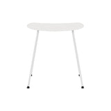 Fiber Stool: Tube Base: White + Natural White