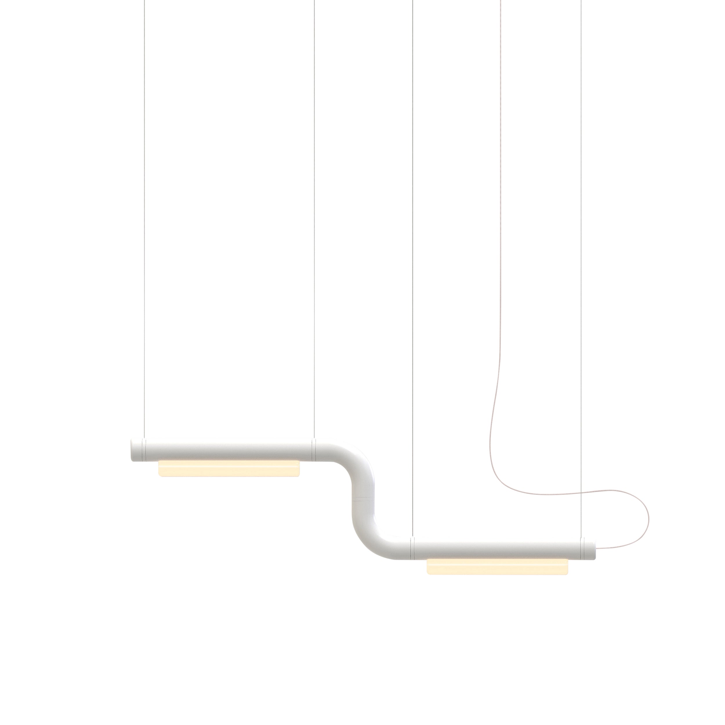 Pipeline CM1 Pendant Light: White + White